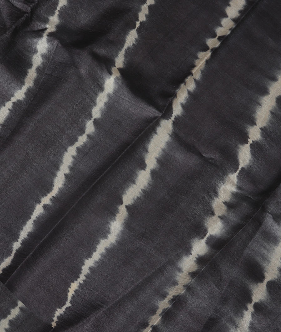 Dark Grey Tussar Printed Saree T373872-image