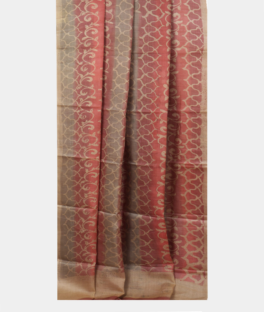 Multicolour Tussar Printed Saree T3491612