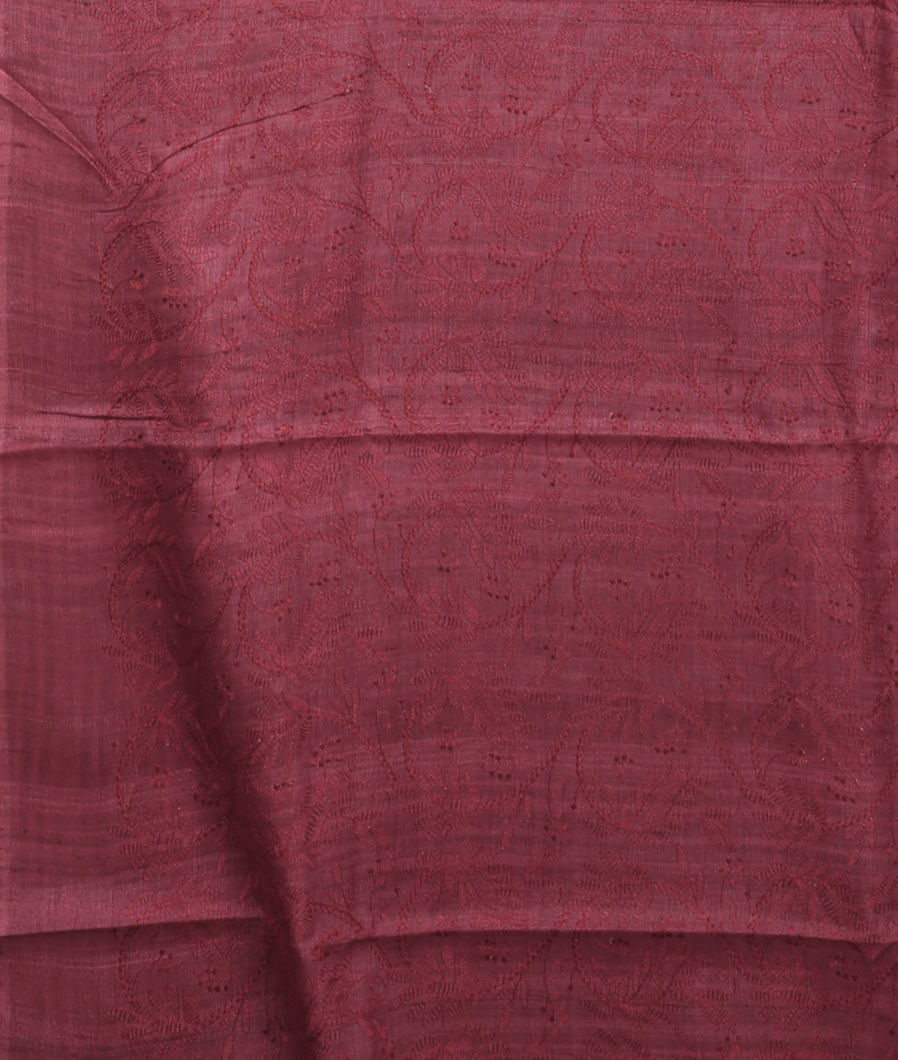 Purple Tussar Printed Saree T3681903