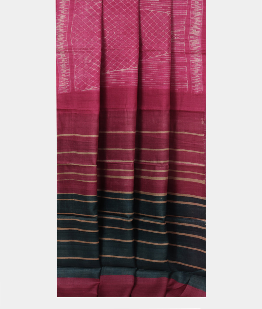 Purple Tussar Printed Saree T3632722