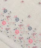White Linen Embroidery Saree T3641991