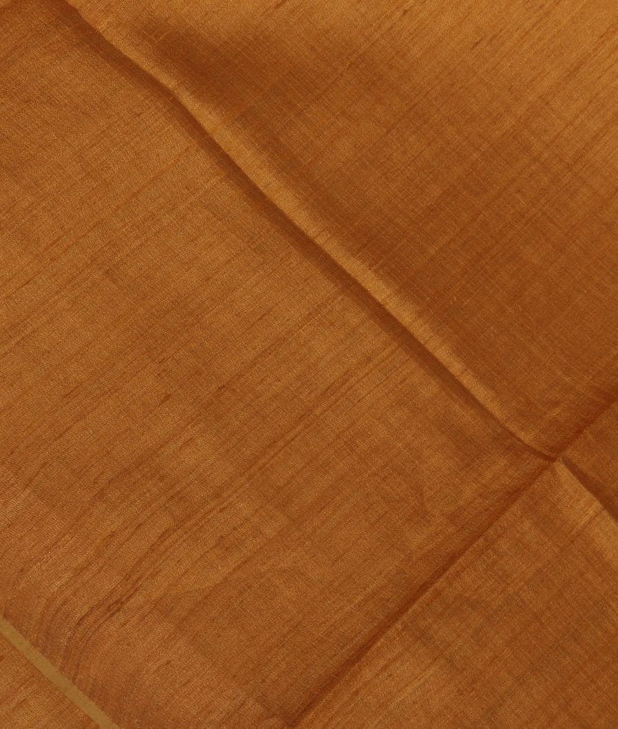 Yellow Tussar Printed Saree T370720-image
