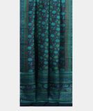 Blue Printed Silk Saree T3740322