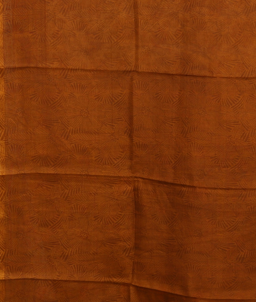 Beige Printed Silk Saree T3740543
