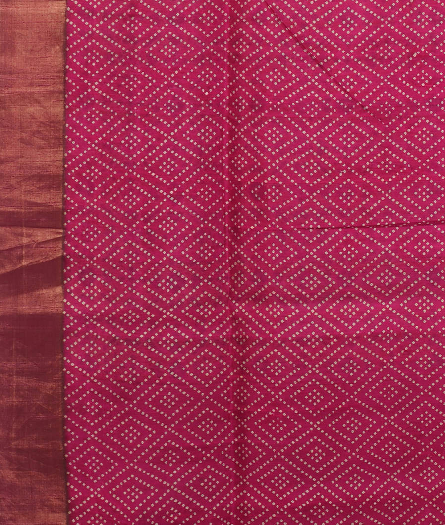 Yellow Printed Raw Silk Saree T3740143