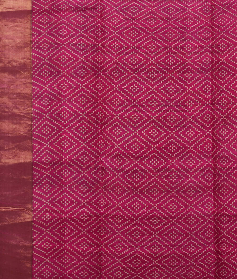 Black Printed Raw Silk Saree T3739923