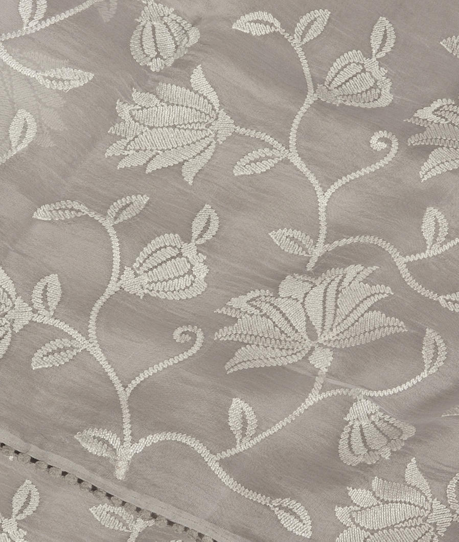 Grey Kora Organza Embroidery Saree T373880-image