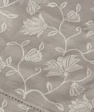 Grey Kora Organza Embroidery Saree T3738801
