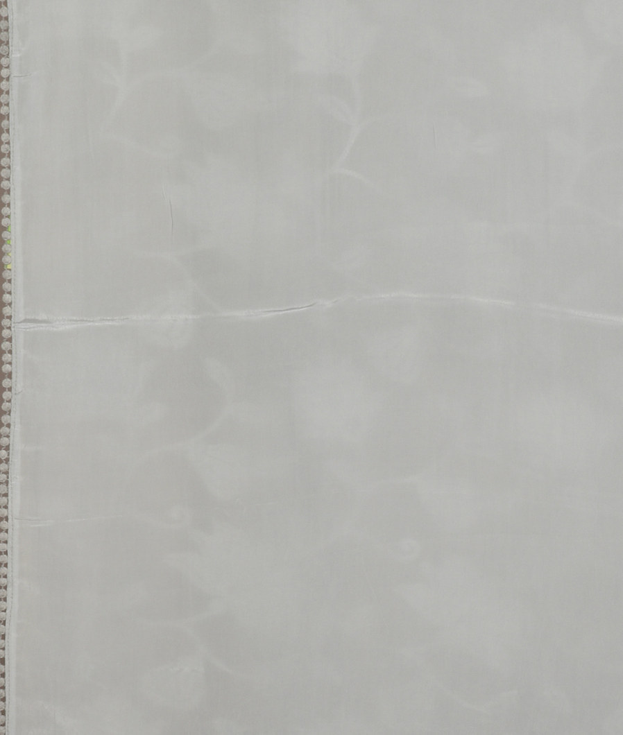 Grey Kora Organza Embroidery Saree T3738803