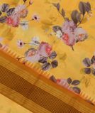 Yellow Printed Soft Silk Saree T3722451