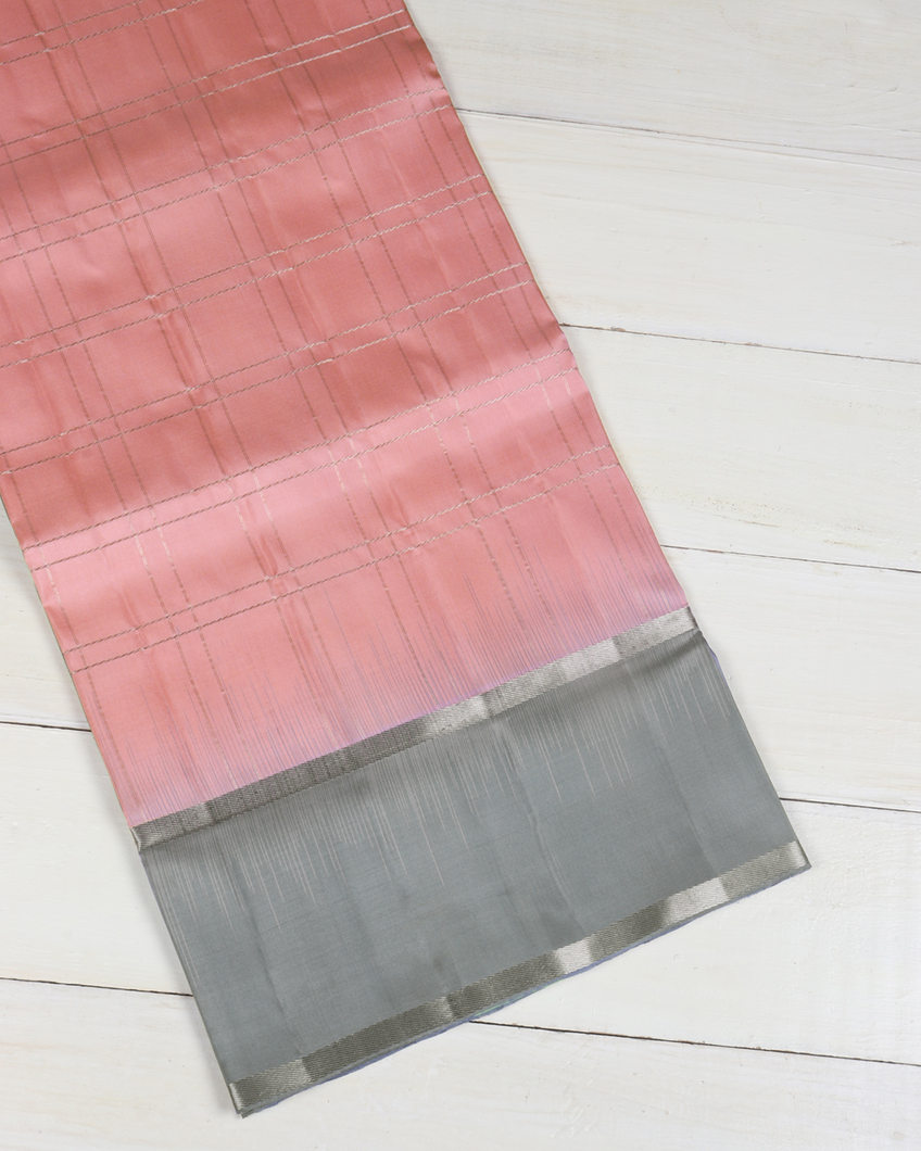 Peach Soft Silk Saree T372502-image