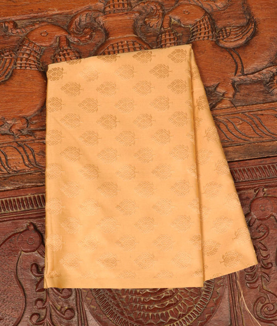 Cream Banaras Silk Blouse T33505-image