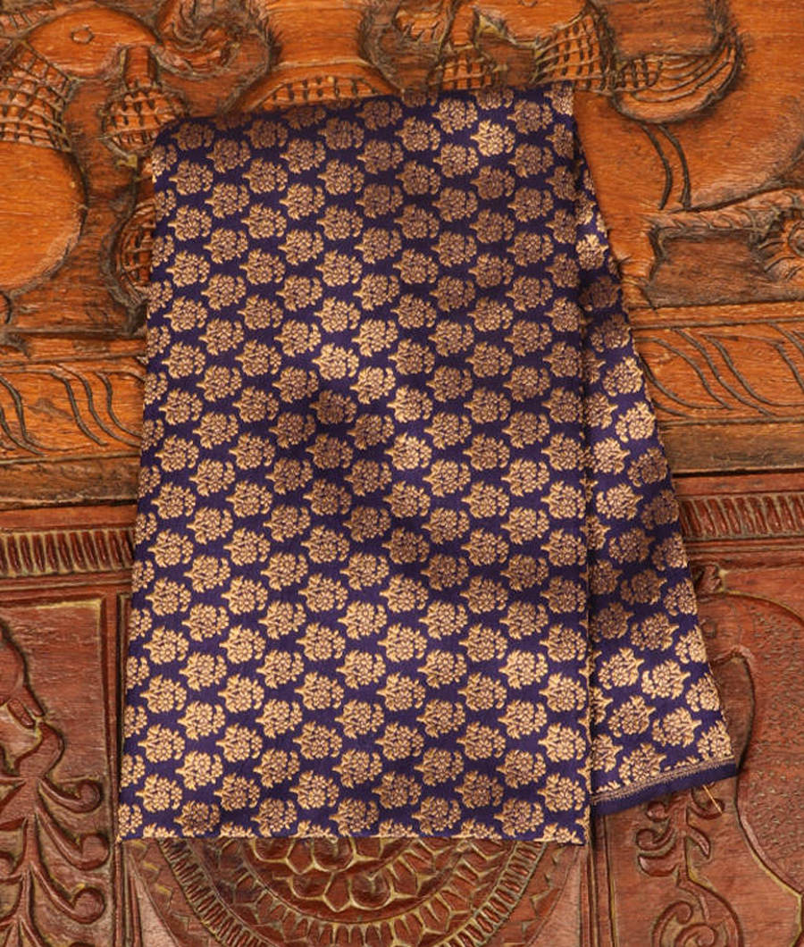 Blue Banaras Silk Blouse LI14-image
