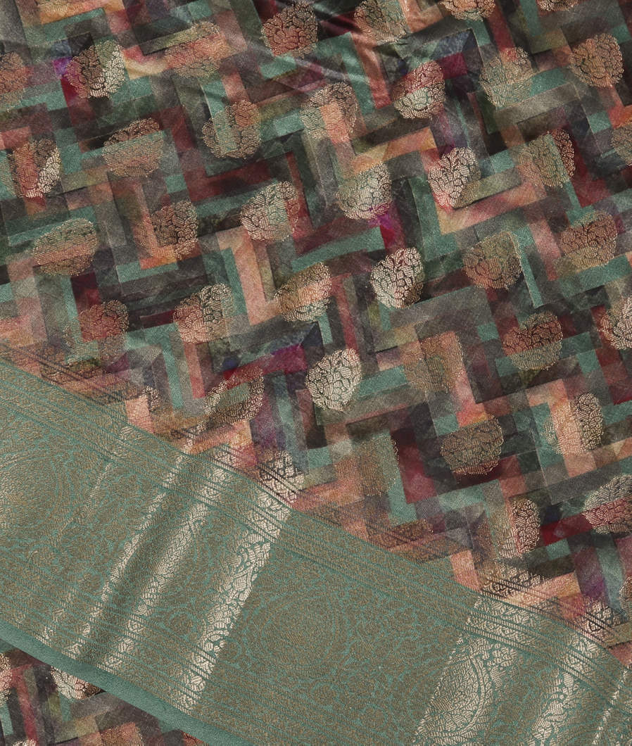 Grey Chaniya Silk Saree T373972-image