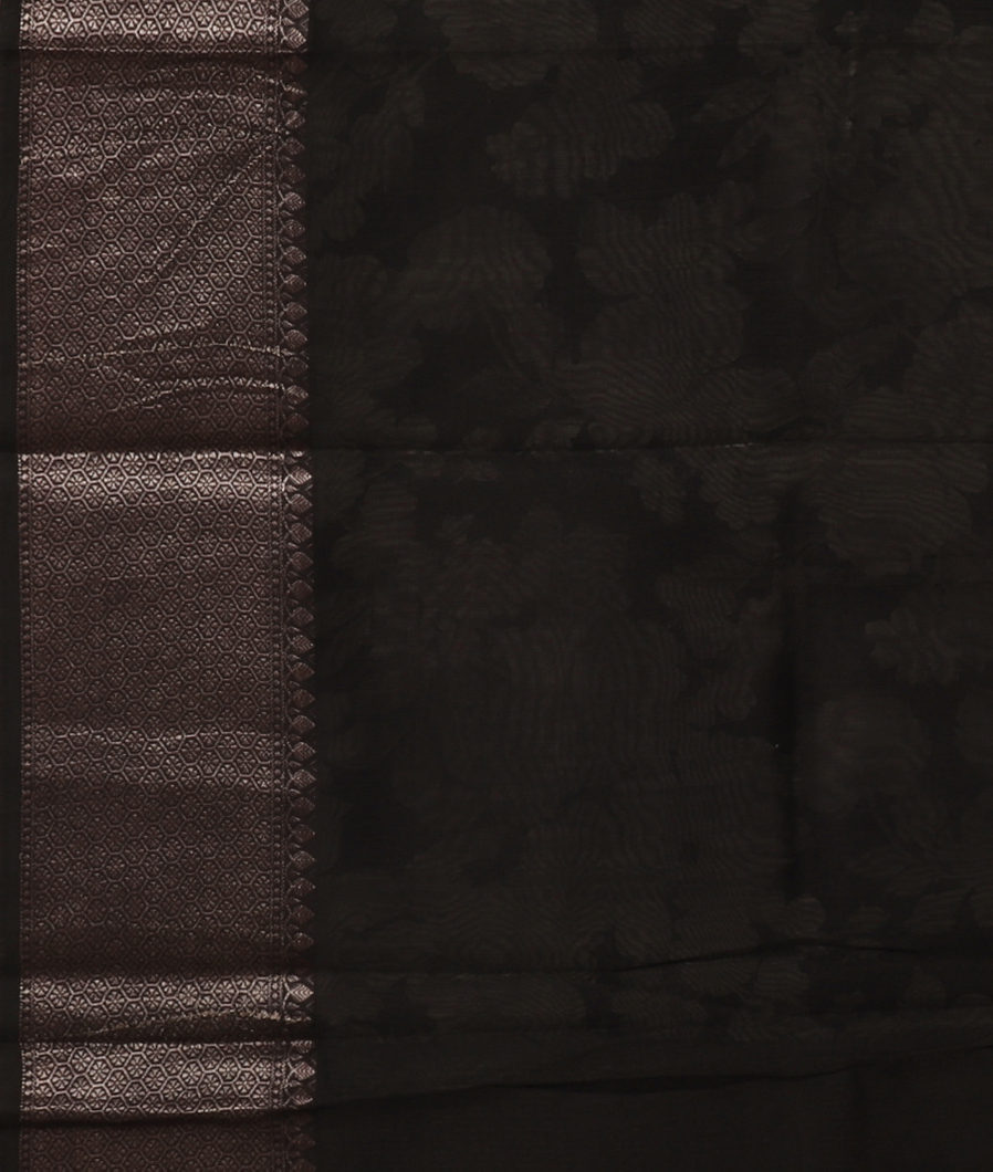 Black Chaniya Silk Saree T3675823