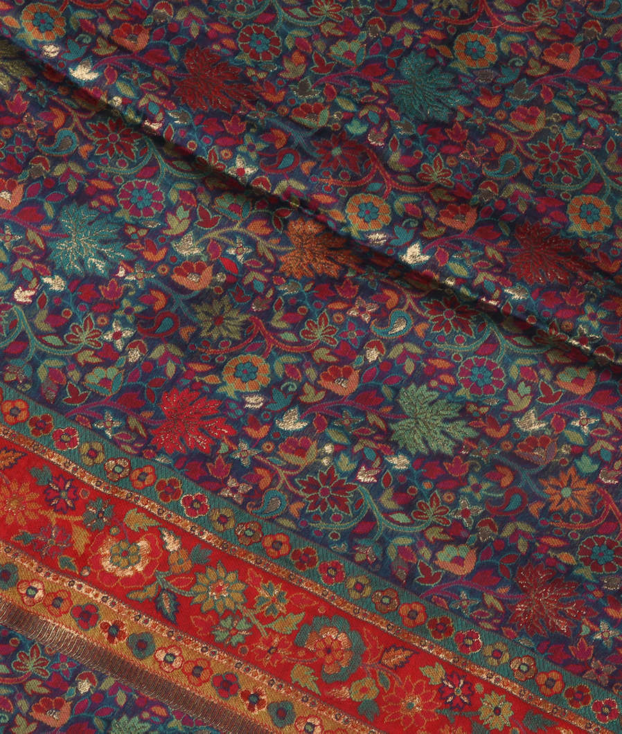 Blue Cashmere Kani Silk Dupatta T370448-image
