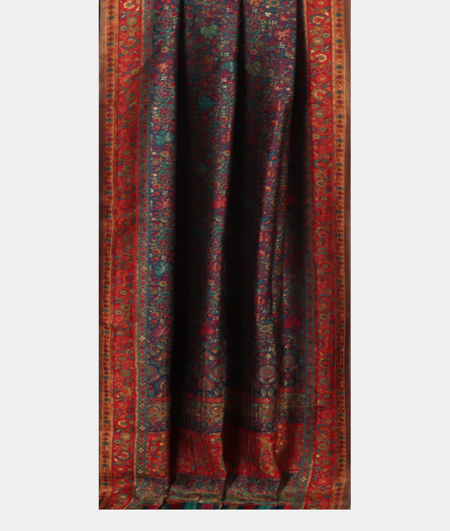 Blue Cashmere Kani Silk Dupatta T3704482