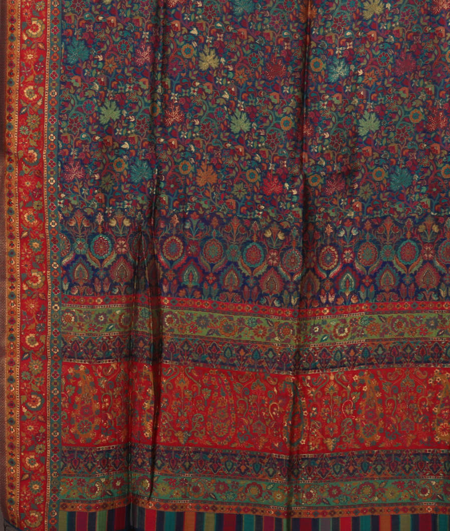 Blue Cashmere Kani Silk Dupatta T3704483