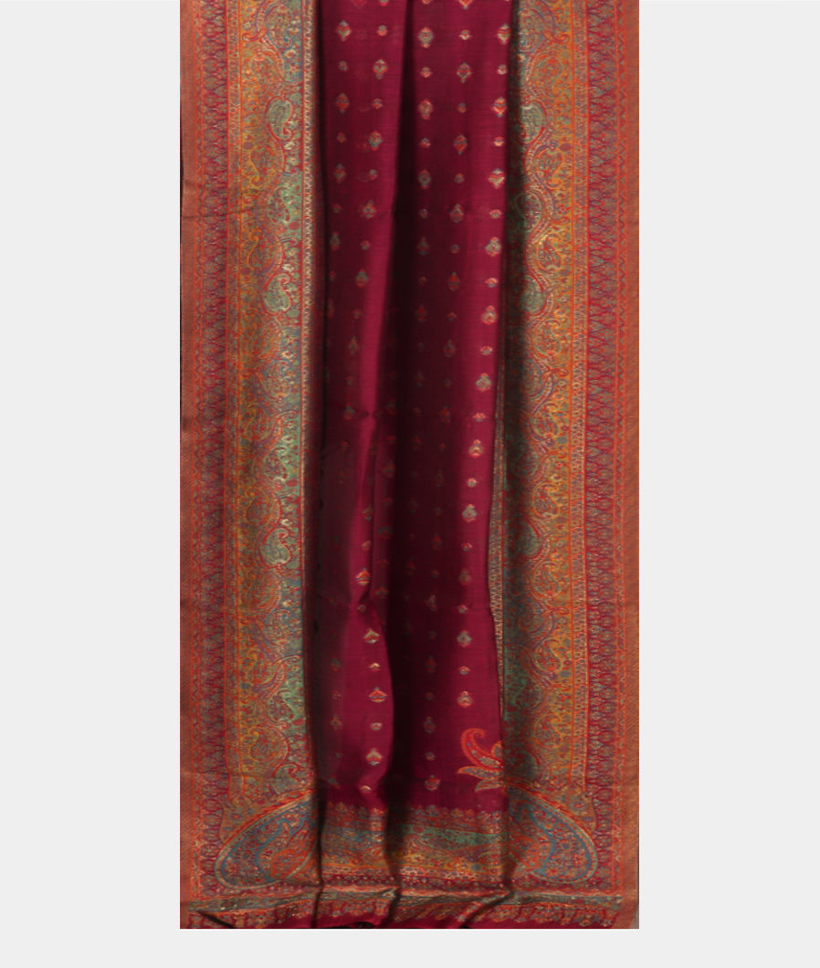 Purple Cashmere Kani Silk Dupatta T3704522