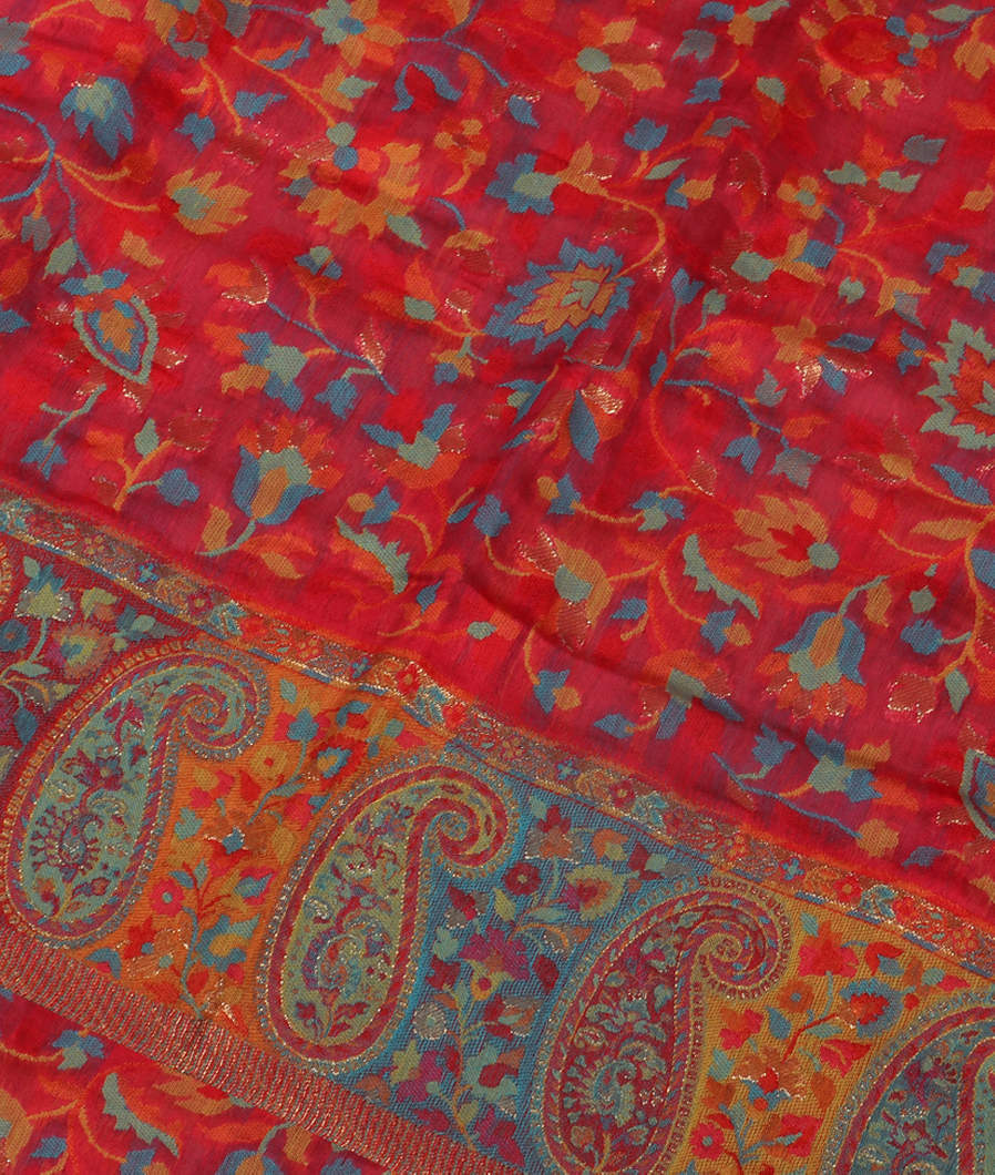 Red Cashmere Kani Silk Dupatta T293717-image