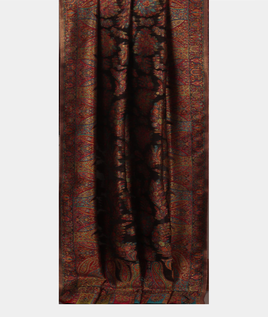 Black Cashmere Kani Silk Dupatta T3704682
