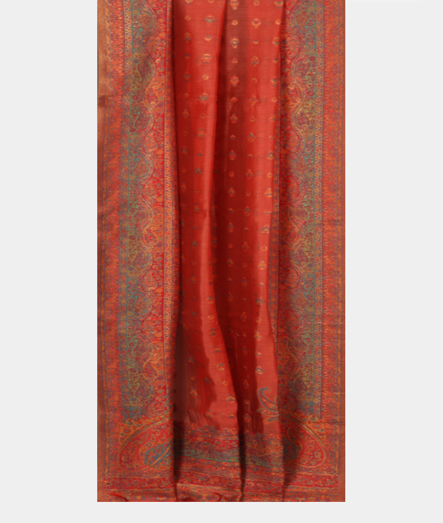 Peach Cashmere Kani Silk Dupatta T3704572