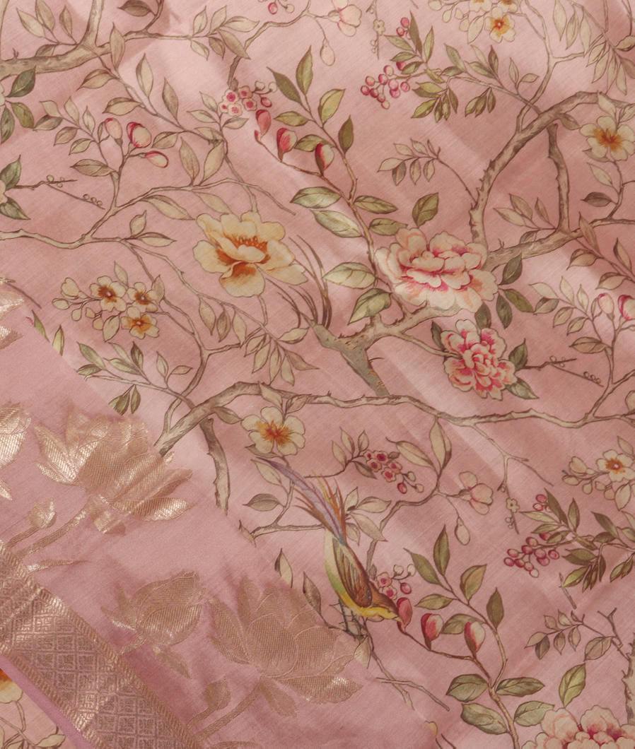 Pink Chaniya Silk Saree T353798-image