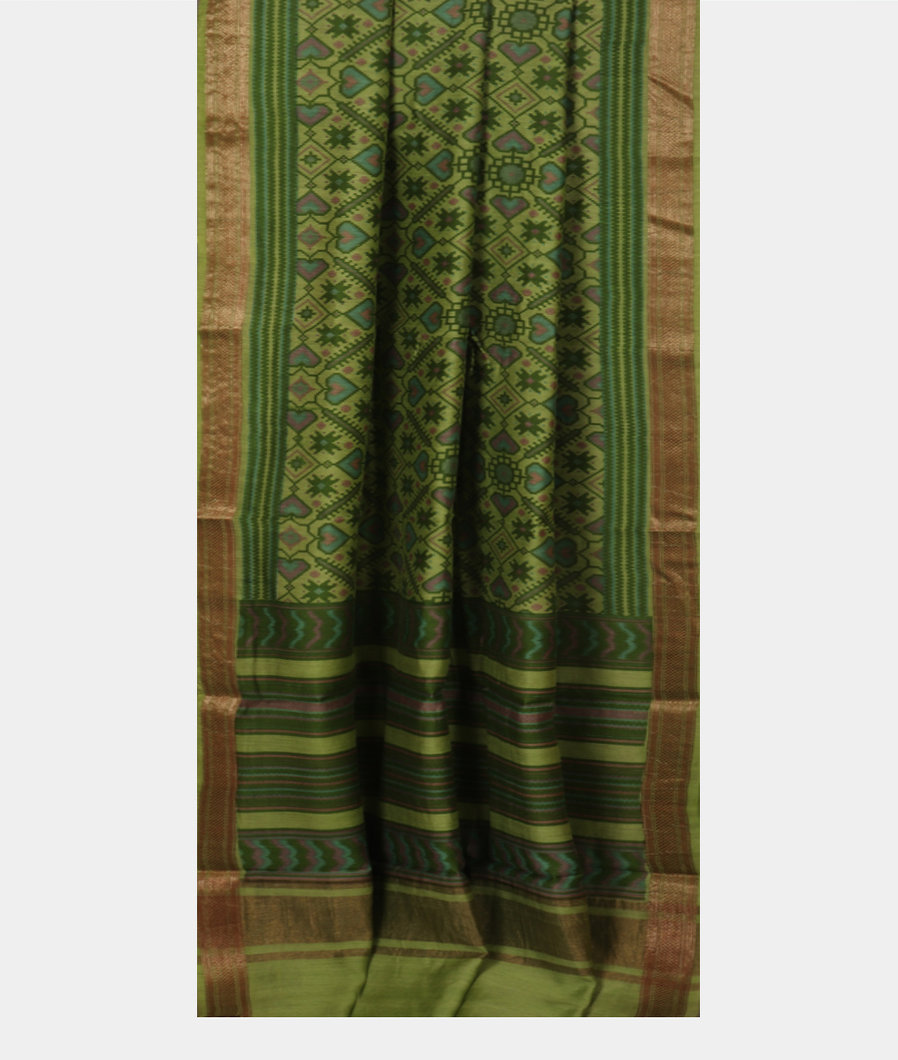 Green Soft Tussar Printed Saree T3721892