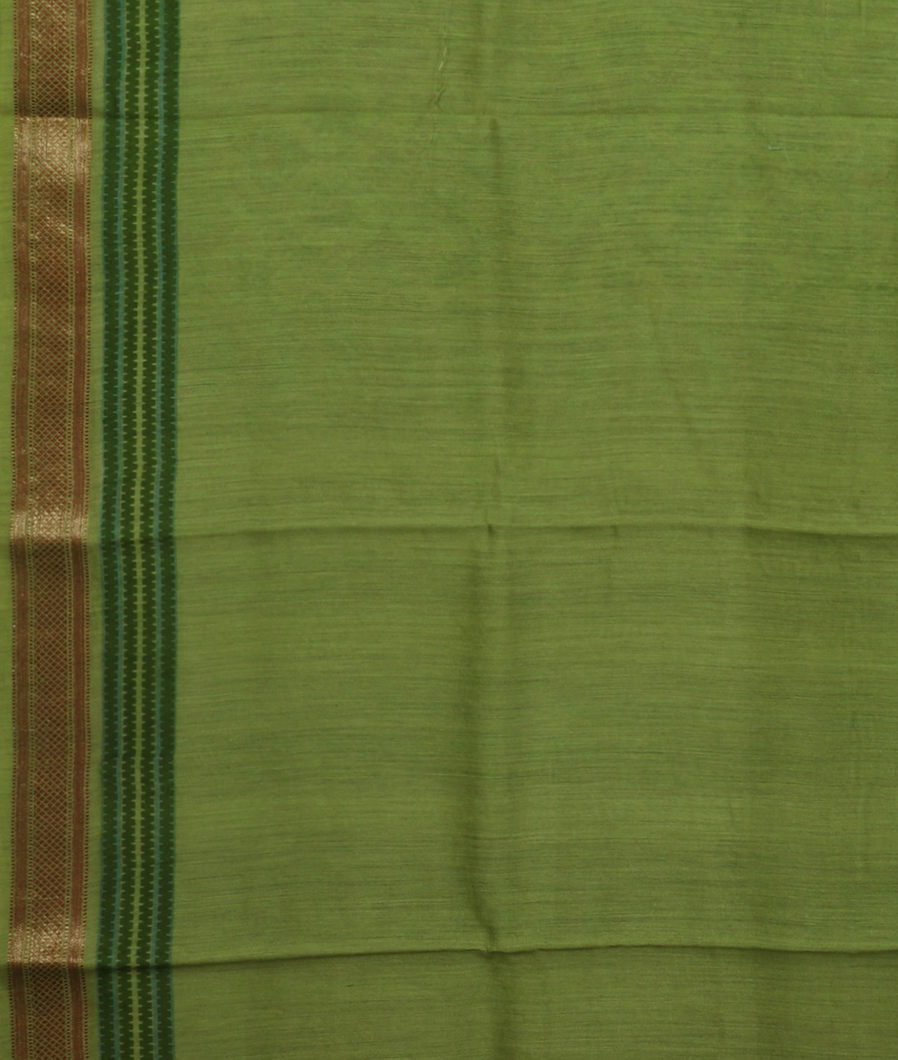 Green Soft Tussar Printed Saree T3721893