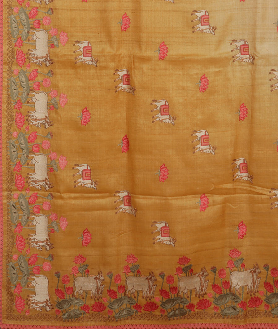 yellow-and-beige-tussar-embroidery-saree-t369148-t369148-d