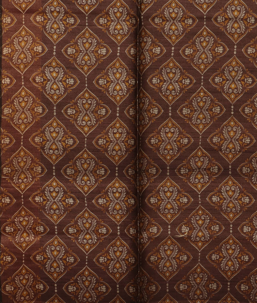 Grey Tussar Printed Saree T3707883