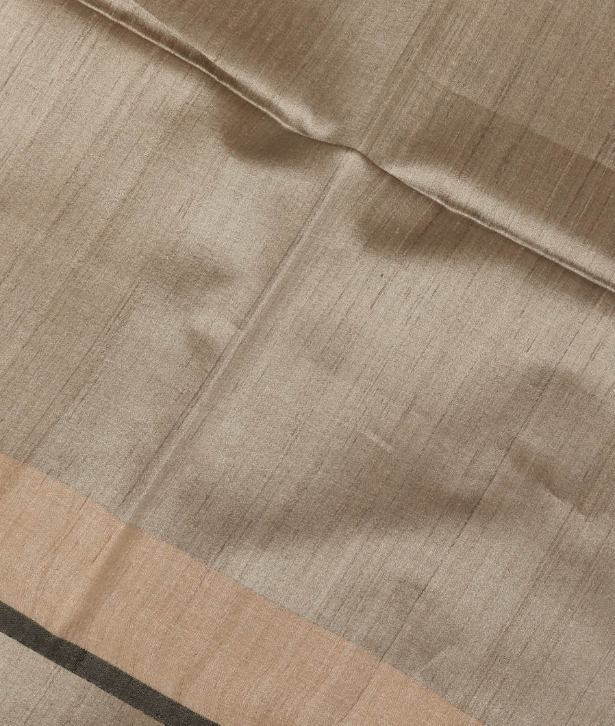 Grey Tussar Printed Saree T370790-image