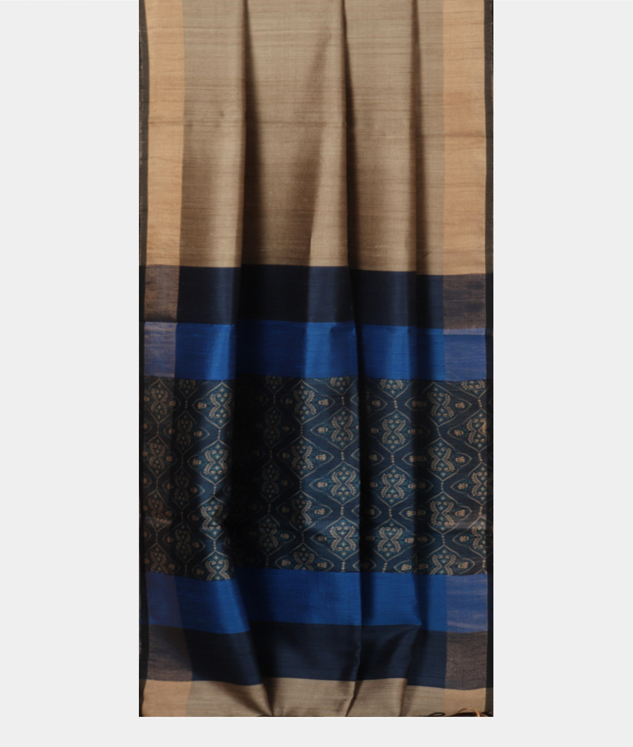 Grey Tussar Printed Saree T3707902