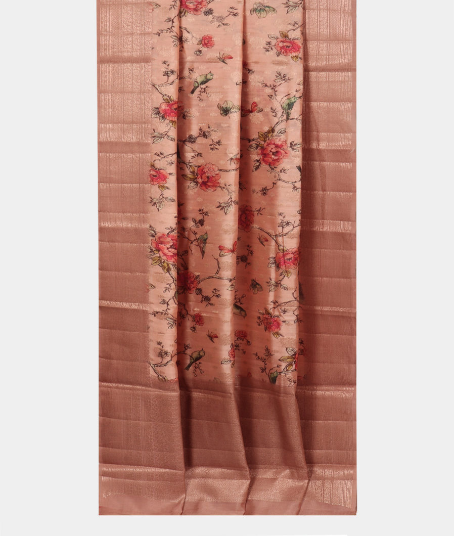 Peach Chaniya Silk Saree T3537962