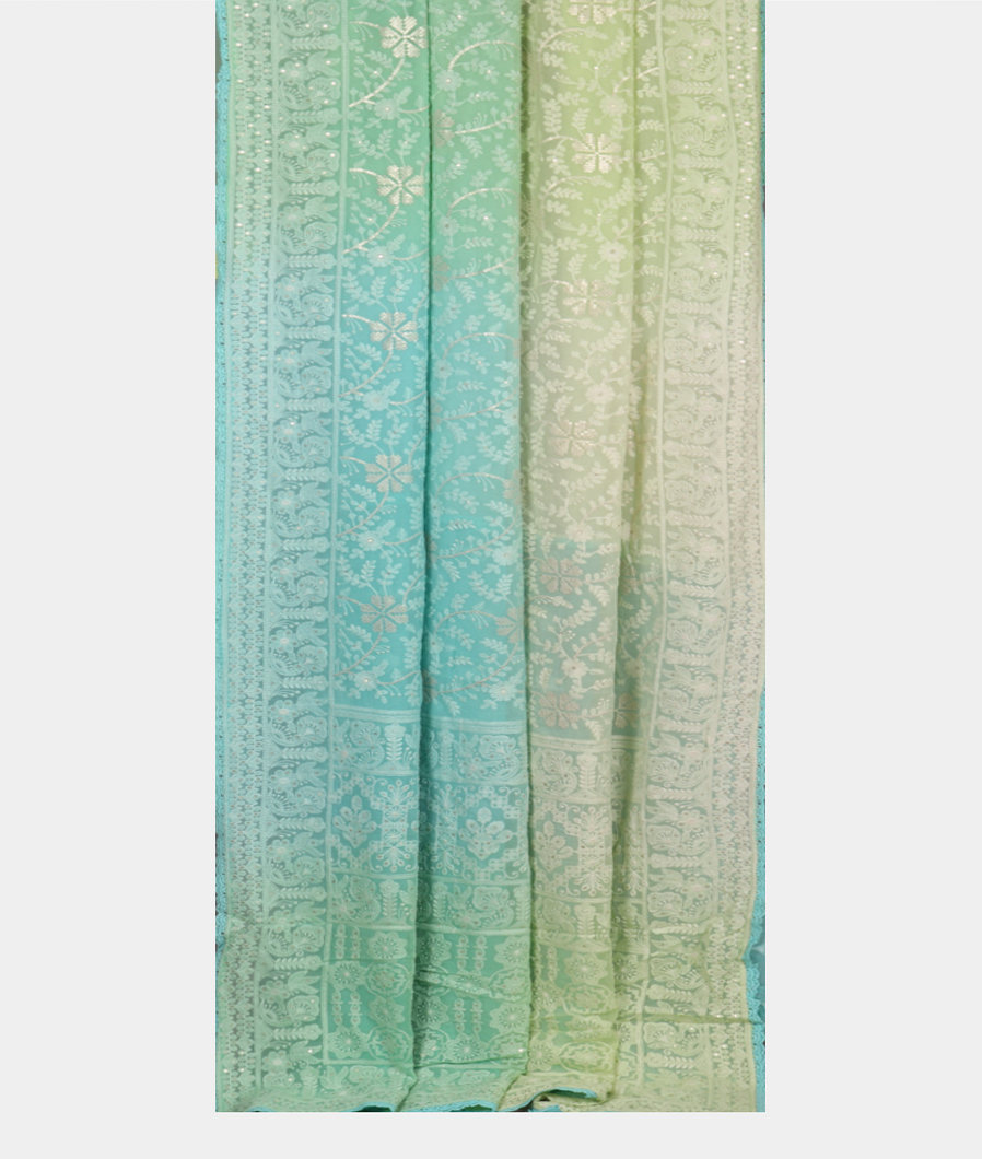 Multicolour Georgette Silk Embroidery Saree T3723142