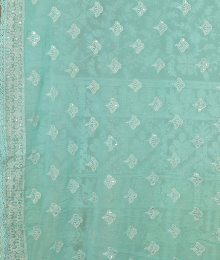 Multicolour Georgette Silk Embroidery Saree T3723143