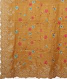 Yellow Tussar Embroidery Saree T3672954