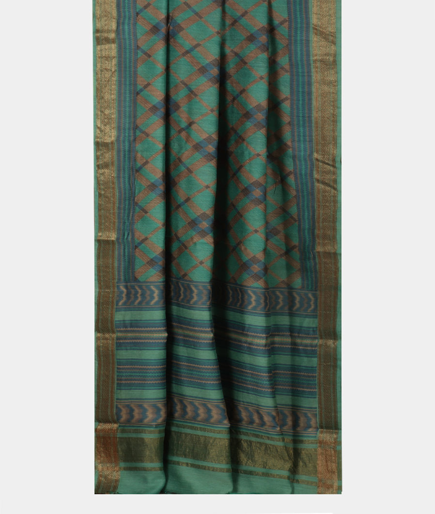 Green Soft Tussar Printed Saree T3721582