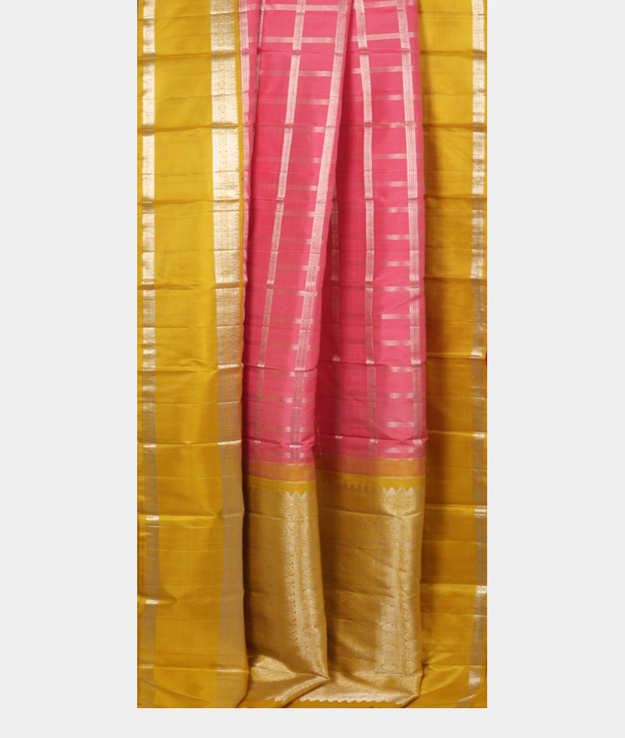 Pink Handwoven Kanjivaram Silk Saree T2925762