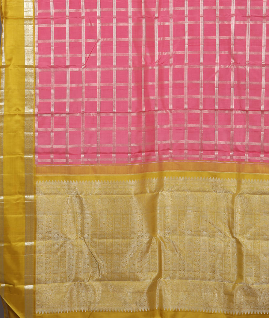 Pink Handwoven Kanjivaram Silk Saree T2925764