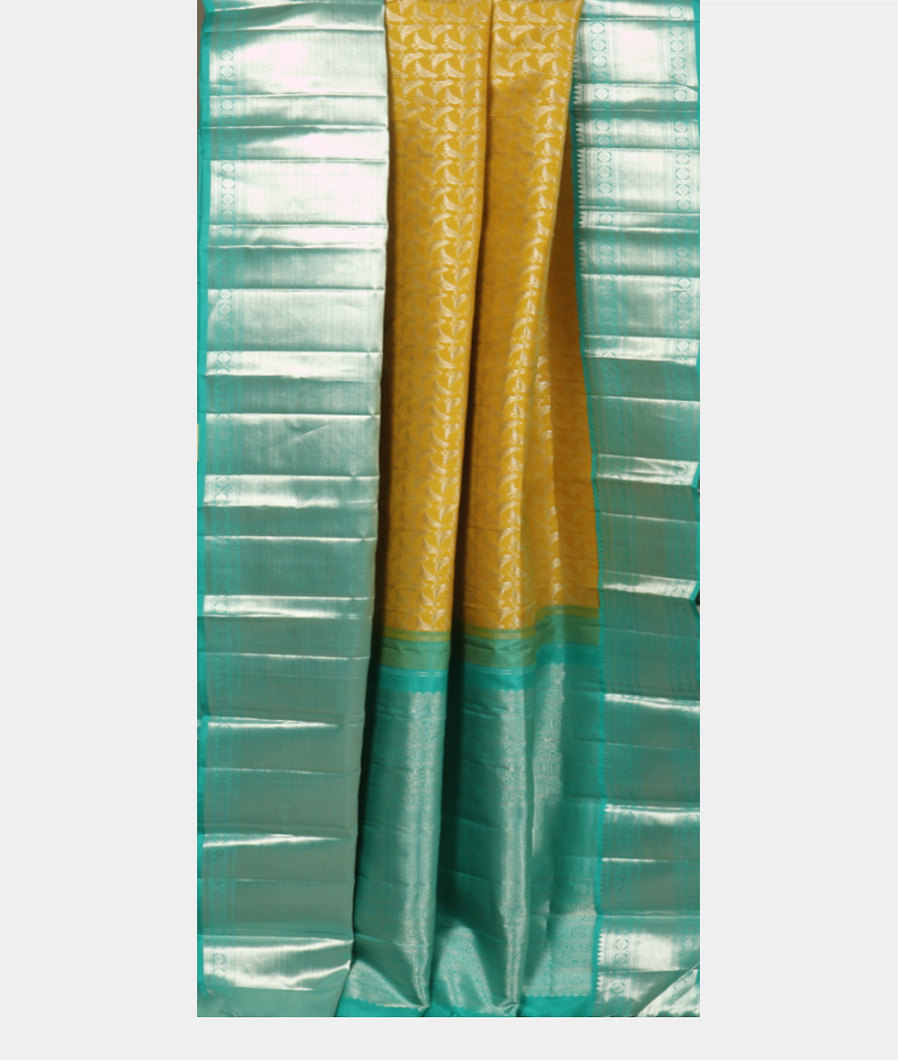 Yellow Handwoven Kanjivaram Silk Saree T3507732