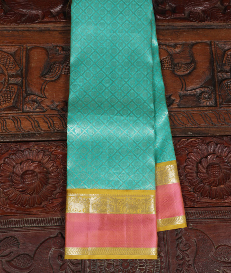 Blue Handwoven Kanjivaram Silk Saree T257754-image