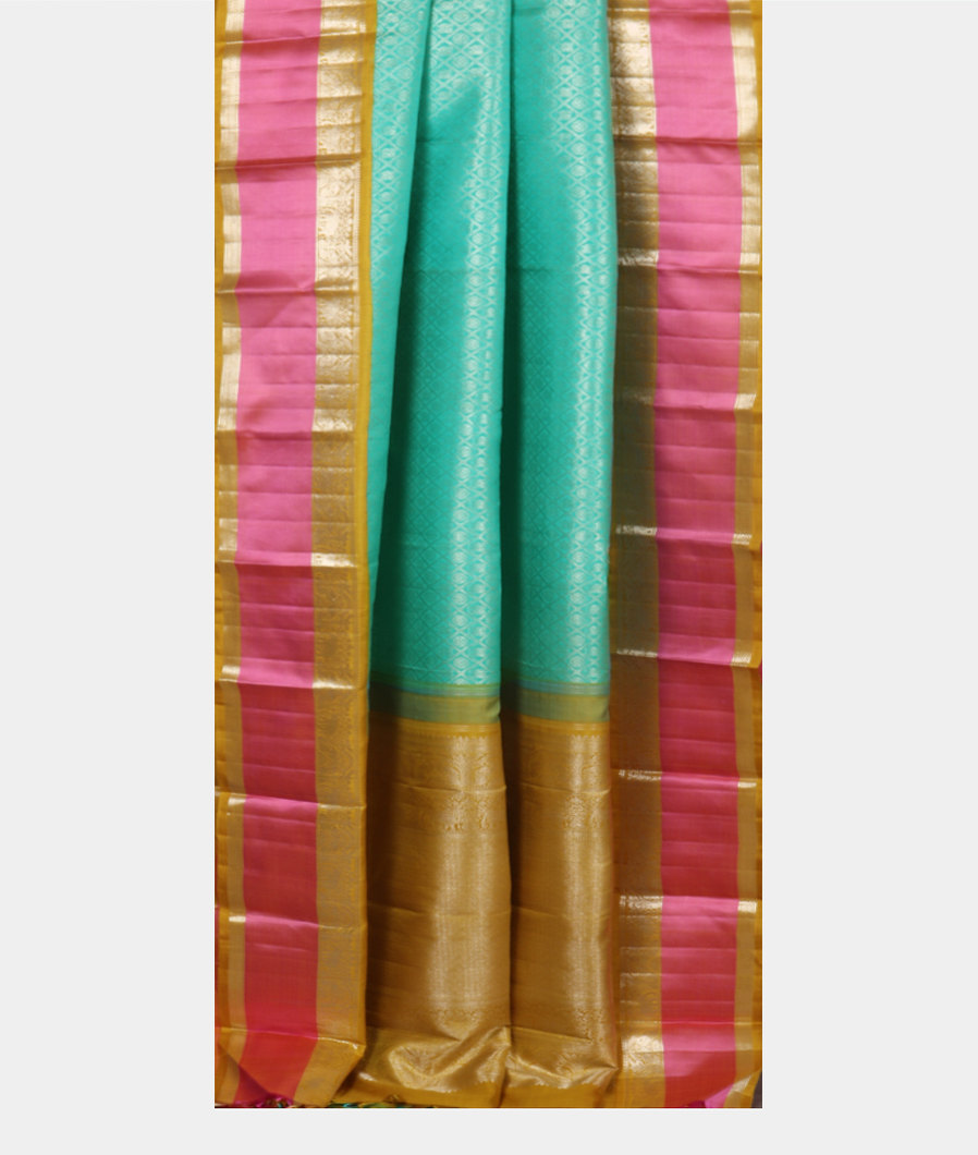 Blue Handwoven Kanjivaram Silk Saree T2577542