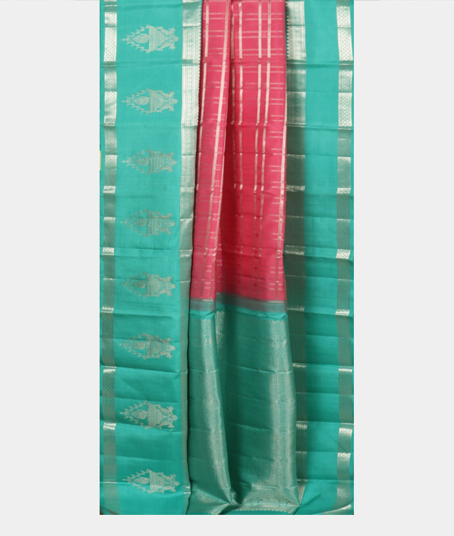 Pink Handwoven Kanjivaram Silk Saree T3256452