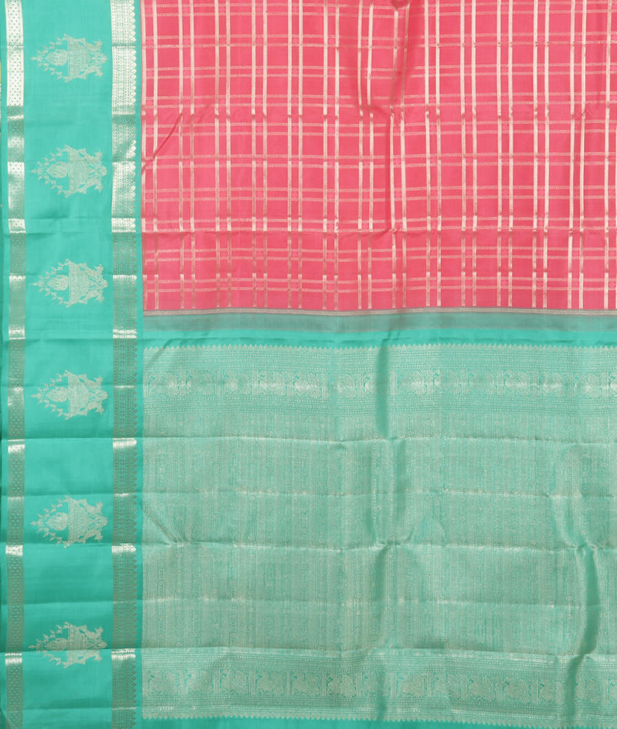 Pink Handwoven Kanjivaram Silk Saree T3256454