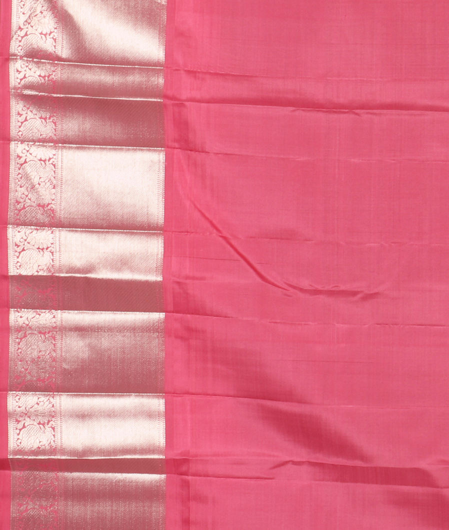 Green and Yellow Handwoven Kanjivaram Silk Saree T3676993