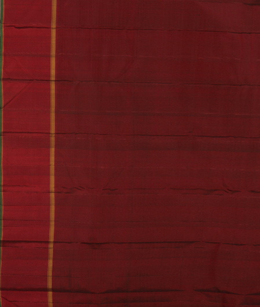 Bottle Green Handwoven Kanjivaram Silk Saree T2723293