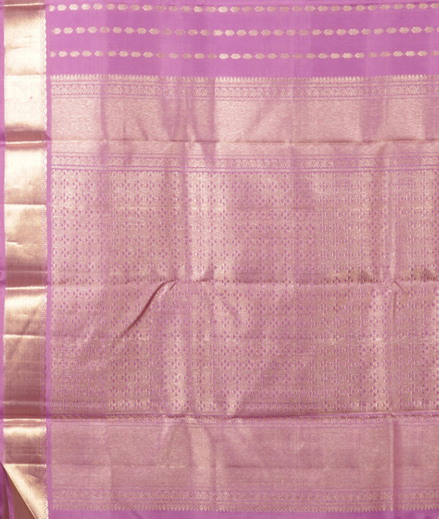 Lavender Handwoven Kanjivaram Silk Saree T1992954