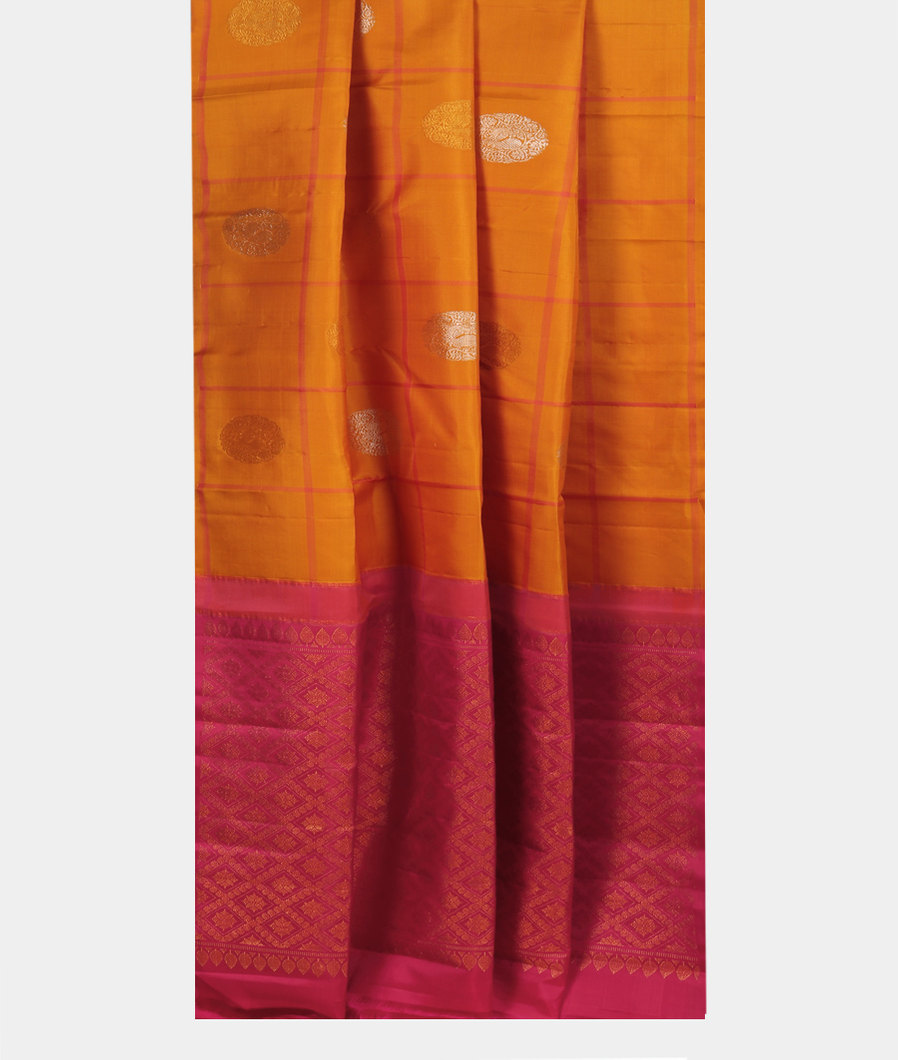 Yellow Handwoven Kanjivaram Silk Saree T3748372