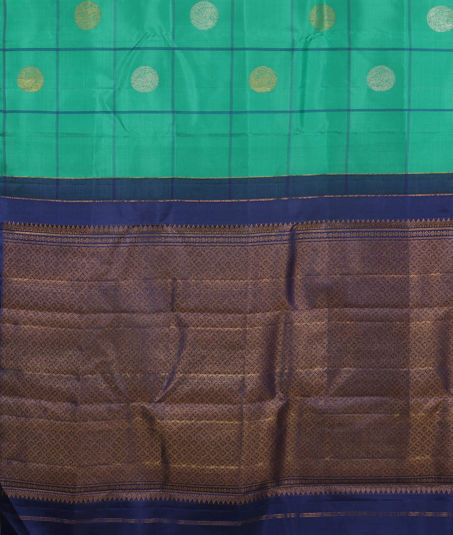 Green Handwoven Kanjivaram Silk Saree T3748324